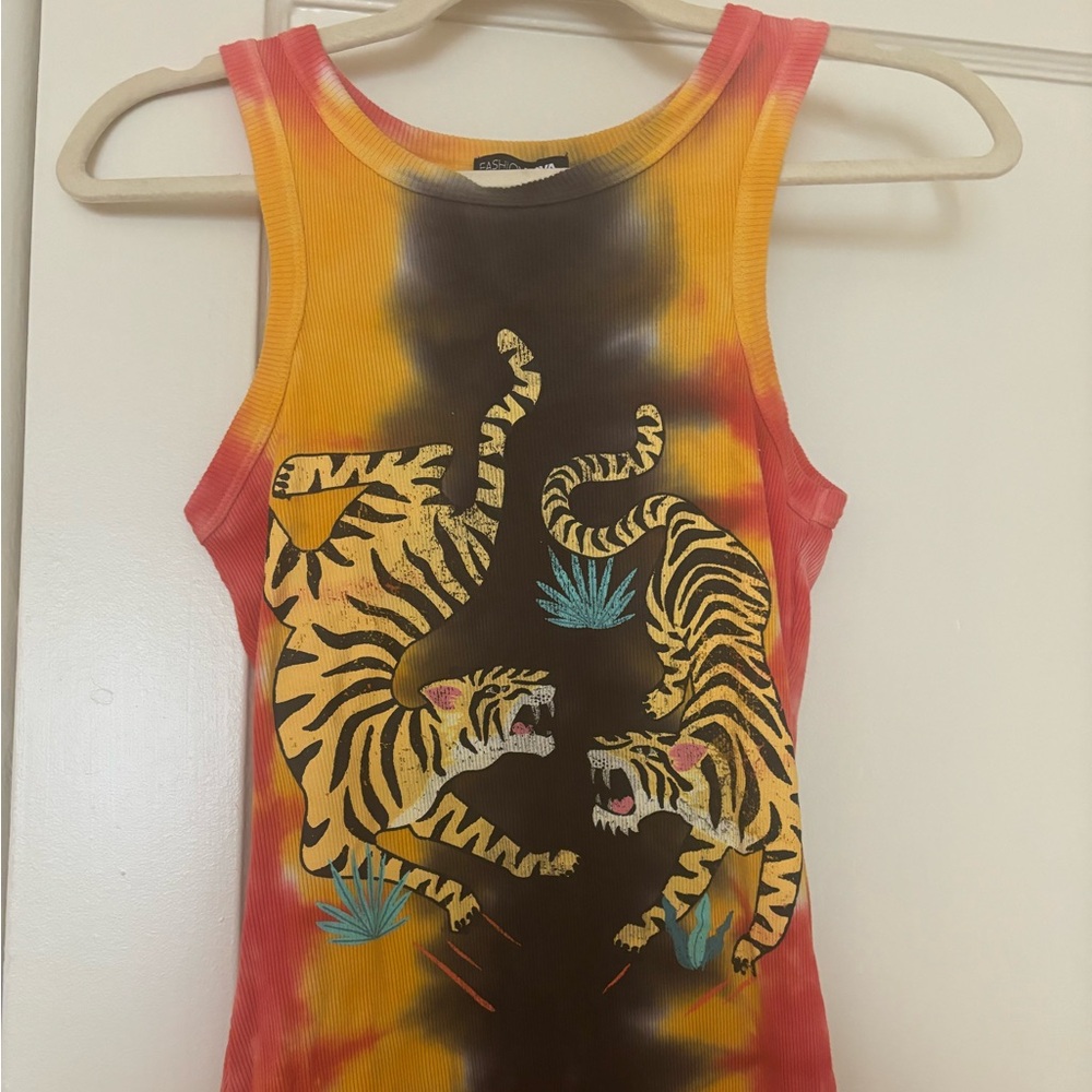 Firey tiger mini dress